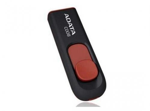 Stick USB A-Data C008, 8GB, culoare negru+rosu, USB 2.0