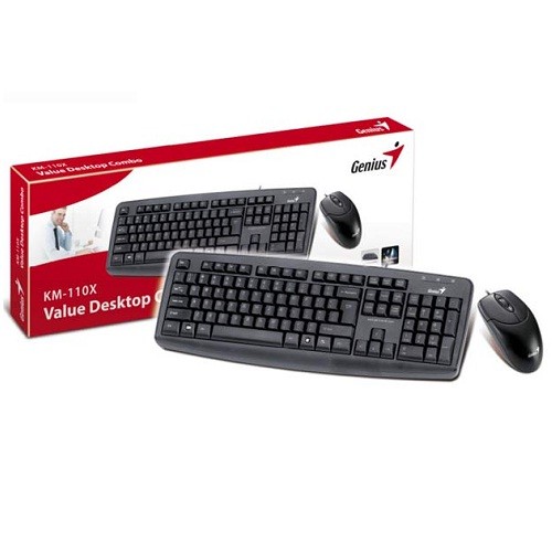 Kit tastatura + mouse Genius KM-110X, Black, USB