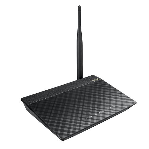Router wireless ASUS RT-N10, wireless N 150Mbps, Repeater function, antenna fixa 5dB, negru