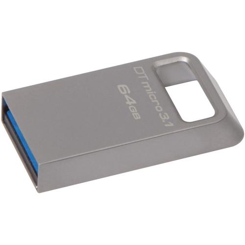 Memorie USB Flash Drive Kingston DataTraveler Micro 3.1, 64GB, USB 3.1, Metalic