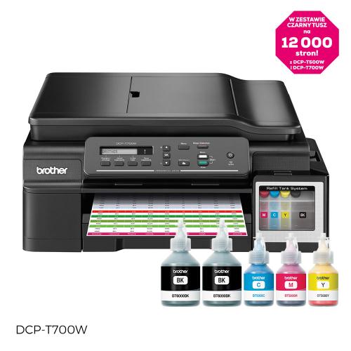 Multifunctional inkjet color CISS DCP-T700W, A4, printare, scanare, copiere, 33ppm, ADF, wireless, USB 2.0