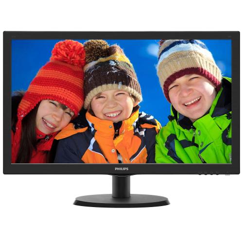  Monitor LED Philips 223V5LHSB2/00, 21.5" FullHD (1920x1080), TN, 5ms, VGA + HDMI, Negru