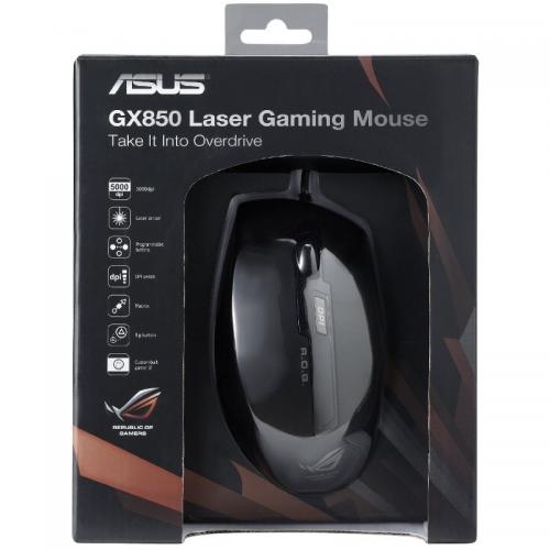 Mouse Asus GX850, Negru