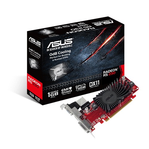 Placa video Asus AMD Radeon R5 230, 1GB DDR3, 64-bit