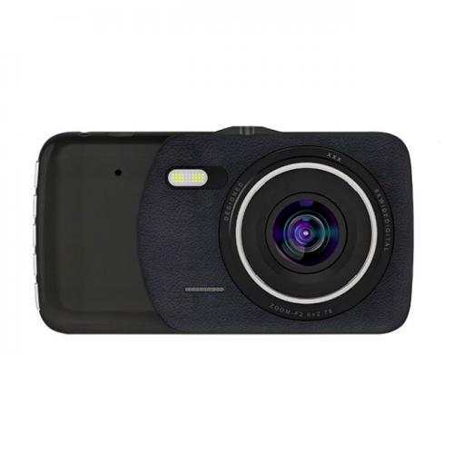 Camera auto DVR Novatek T900s, 12MP, inregistrare FullHD@30fps, 170gr A+ lens, display LED IPS  4", case metalic, negru