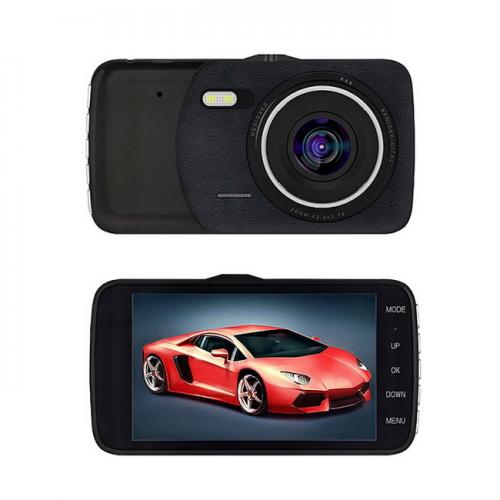 Camera auto DVR Novatek T900s, 12MP, inregistrare FullHD@30fps, 170gr A+ lens, display LED IPS  4", case metalic, negru