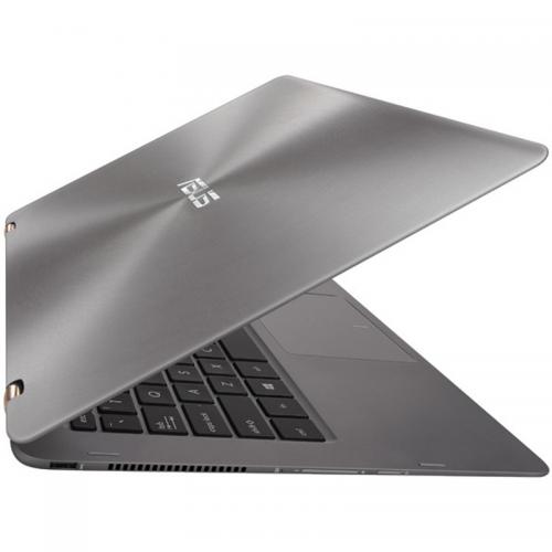 Notebook ASUS ZenBook Flip UX360UAK-C4232T, 13.3" FHD IPS Touch, Intel Core i7-7500U 2.7GHz, RAM 8GB DDR3, SSD 256GB, Intel HD Graphics, tastatura iluminata, culoare grey, Windows 10 Home - resigilat