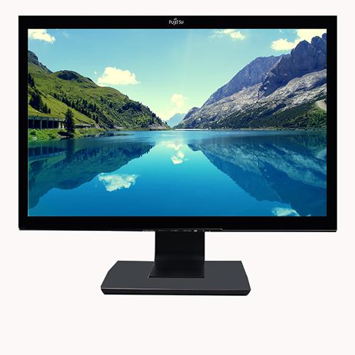 Monitor Fujitsu P22W-5 ECO, 22" LED IPS, 1680x1050, 5ms, contrast 1000:1, 300cd/m2, VGA/DVI/HDMI, boxe incorporate, negru - refurbished