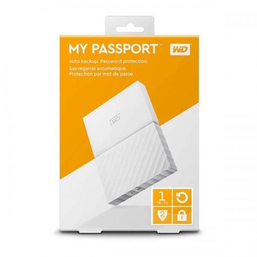 HDD extern Western Digital My Passport 1TB, 2.5", USB 3.0, Alb