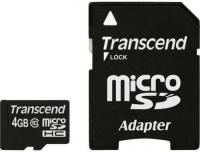 1 x Card de memorie Transcend TS4GUSDHC10, 4GB, Clasa 10 +Adaptor