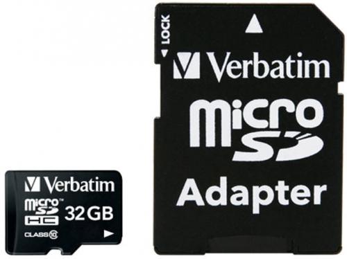 Card de memorie Verbatim 44083, 32GB, Clasa 10 + Adaptor
