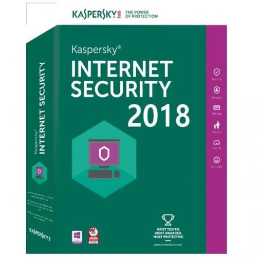 Licenta antivirus retail Kaspersky Internet Security 2018 , Nou, 1 AN - licenta valabila pentru 5 calculatoare