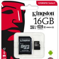Card de memorie Kingston Canvas Select SDCS/16GB, 16GB, Clasa 10 + SD Adapter