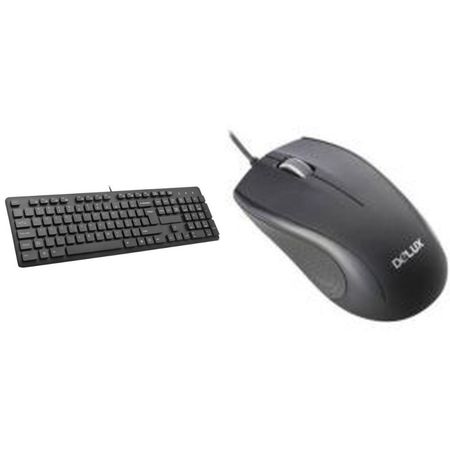  Kit Tastatura si Mouse Wired KIT Delux KA150UKIT, Black