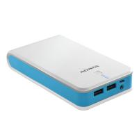 1 x Baterie portabila ADATA 20100mAh, Micro USB, 5V/2A, White/Blue