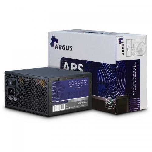 Sursa Inter-Tech ARGUS APS-520W, 520W, eficienta 86%, PFC activ, ATX 2.31, Black