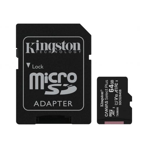 Card de memorie Kingston SDCS2/64GB, 64GB, Clasa 10 + adaptor SD