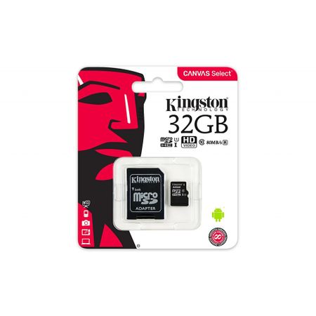 Card de memorie Kingston Canvas Select Plus 100R A1 C10 Single Pack SDCS2/32GBSP, 32GB, Clasa 10