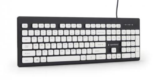 Tastatura Gembird Chocolate KB-CH-01, Black/White
