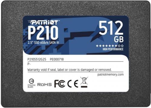 SSD Patriot Spark P210S512G25, 512GB, SATA 3, 2.5"