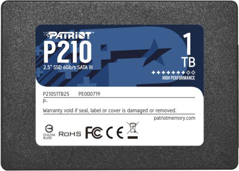 SSD Patriot P210 P210S1TB25, 1TB, SATA 3, 2.5"
