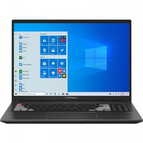 Notebook ASUS Vivibook PRO N7600PC-KV055, 16" 2K IPS 120Hz, Intel Core i7-11370H 3.3/4.8GHz, RAM 16GB DDR4, 32GB Optane, SSD 512GB, video RTX 3050 4GB DDR6, Tastatura iluminata, aluminiu, Comet Grey